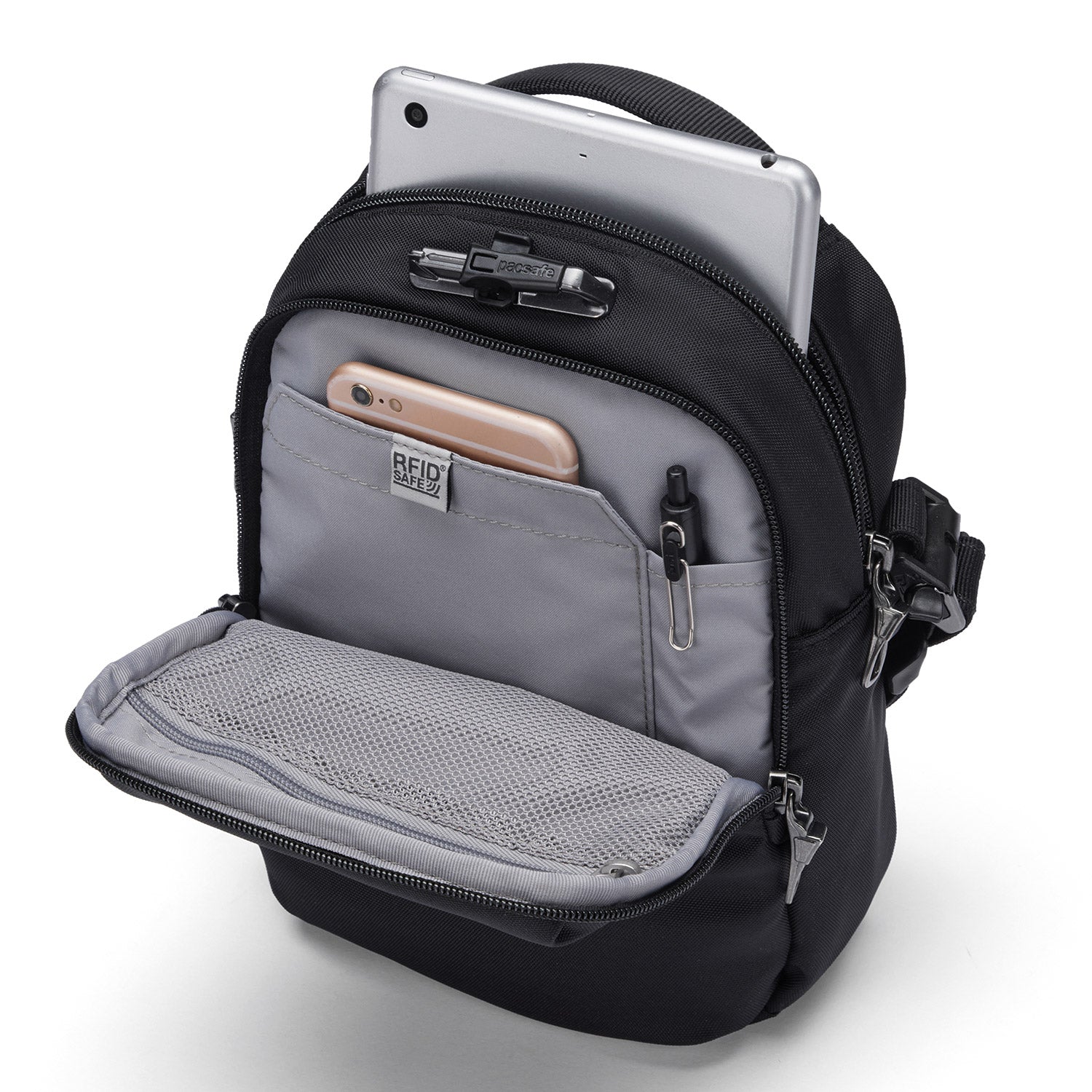 Pacsafe V Anti-Theft Companion Crossbody - Jet Black