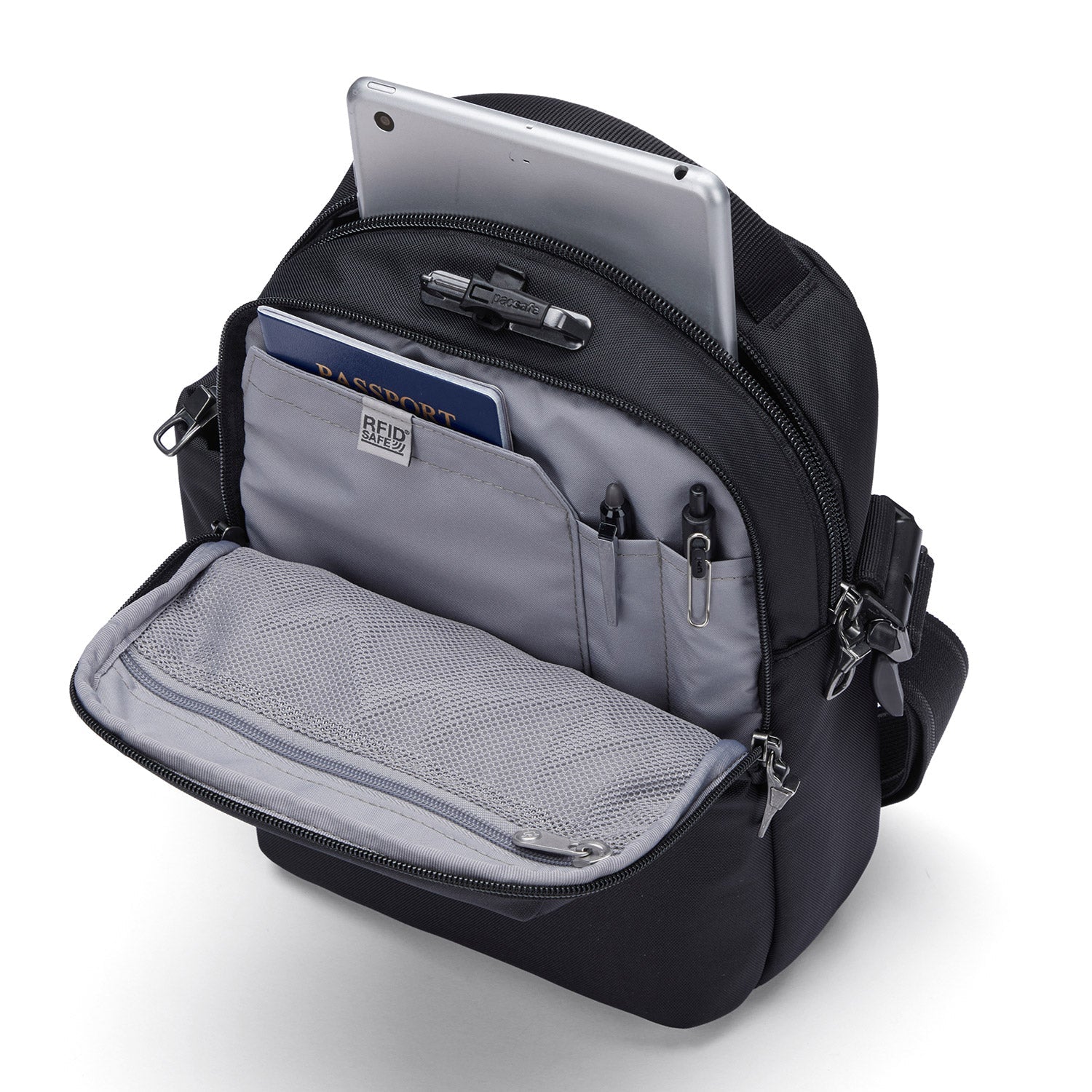 Pacsafe V Anti-Theft Tour Crossbody - Jet Black