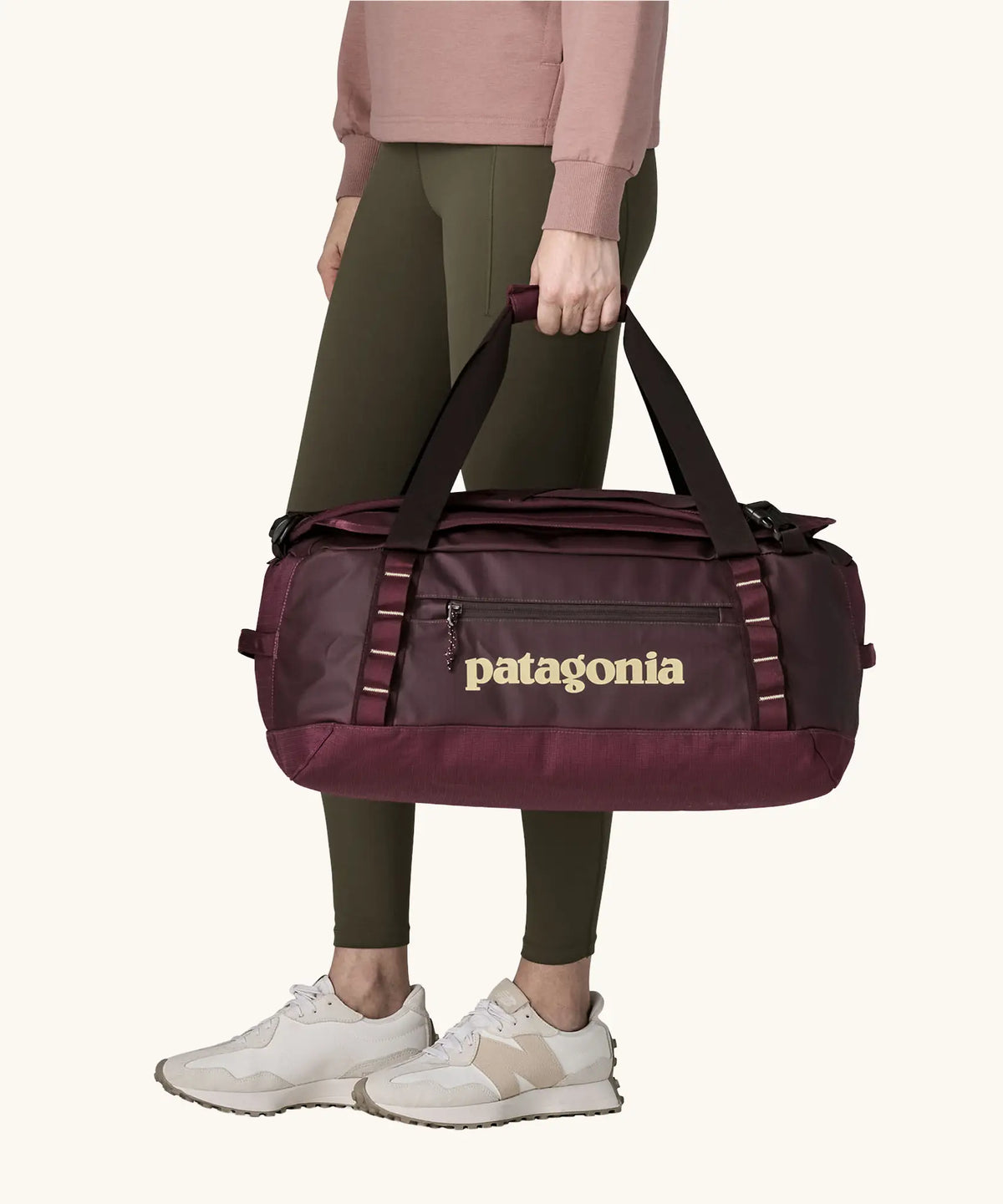 Patagonia Black Hole Duffel 40L in Berry Fig — lifestyle 2