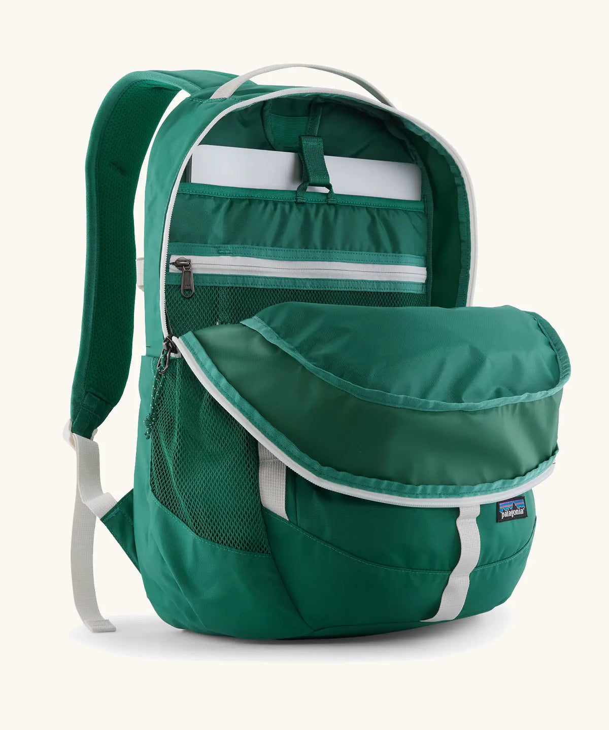 Patagonia Refugio Daypack 26L in Gem Green — interior view