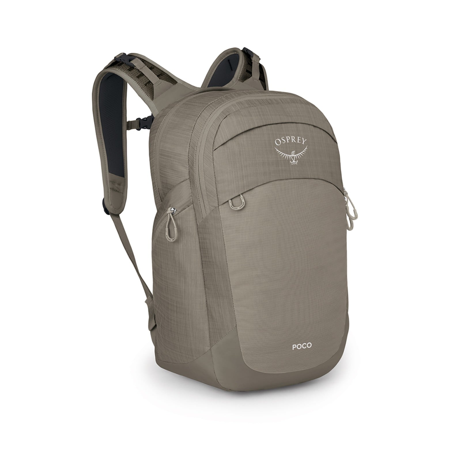 Osprey Poco Changing Backpack 26L in Tan Concrete — angle view 2