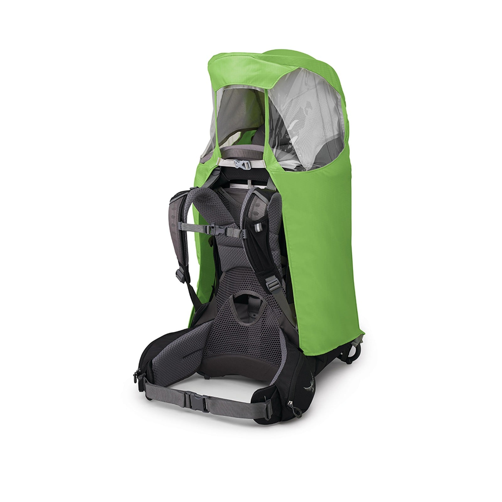 Osprey Poco Raincover in Limon Green — back view
