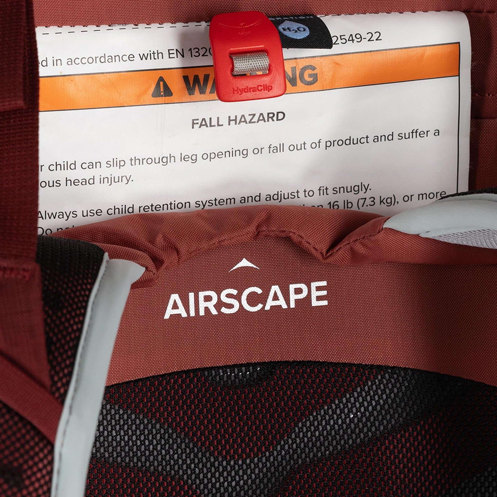 Osprey Poco LT Child Carrier 25L in Red Mountain — detail view 2