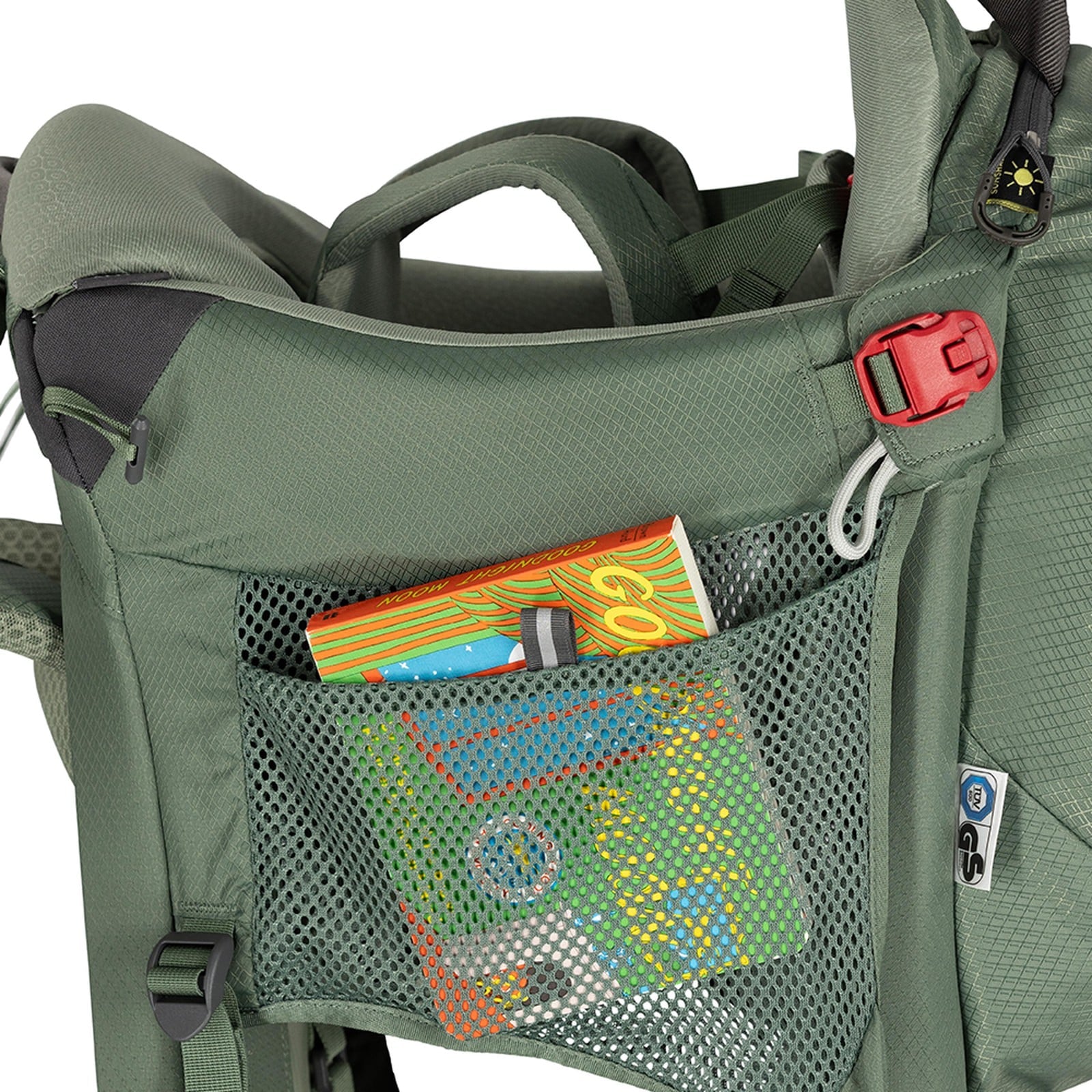Osprey Poco Premium Child Carrier 36L in Koseret Green — detail view 3