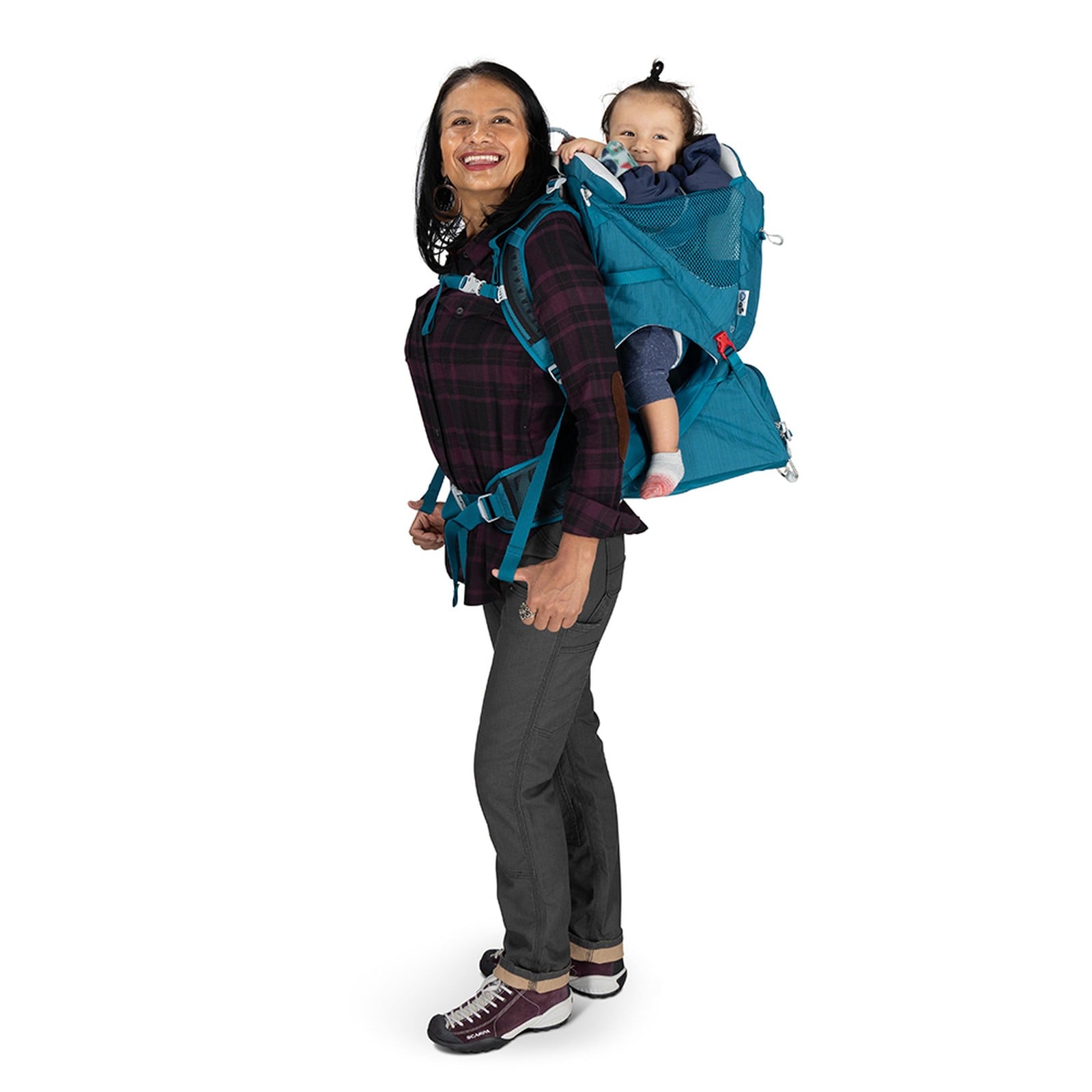 Osprey Poco SLT Child Carrier 22L in Deep Peyto — lifestyle