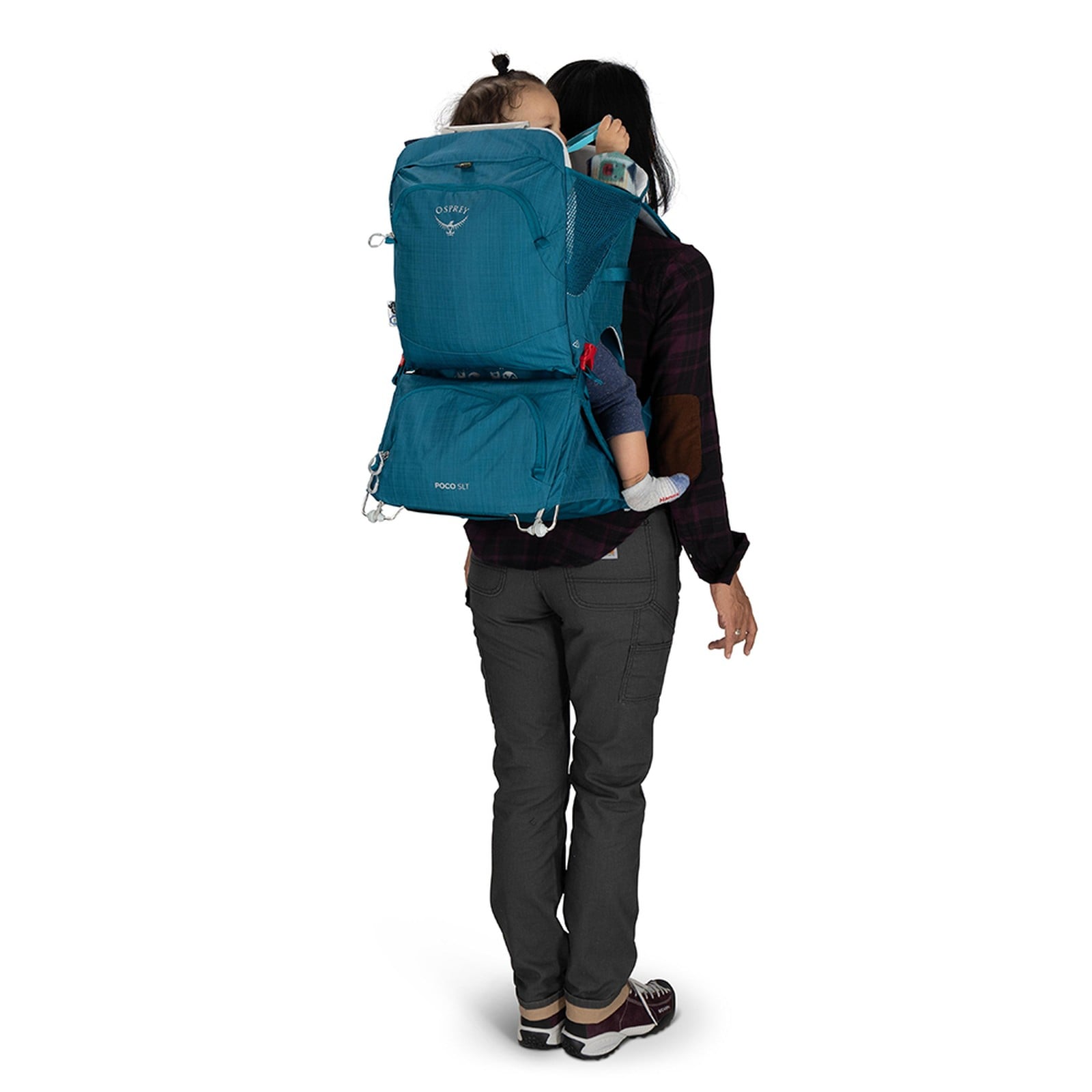 Osprey Poco SLT Child Carrier 22L in Deep Peyto — lifestyle 2