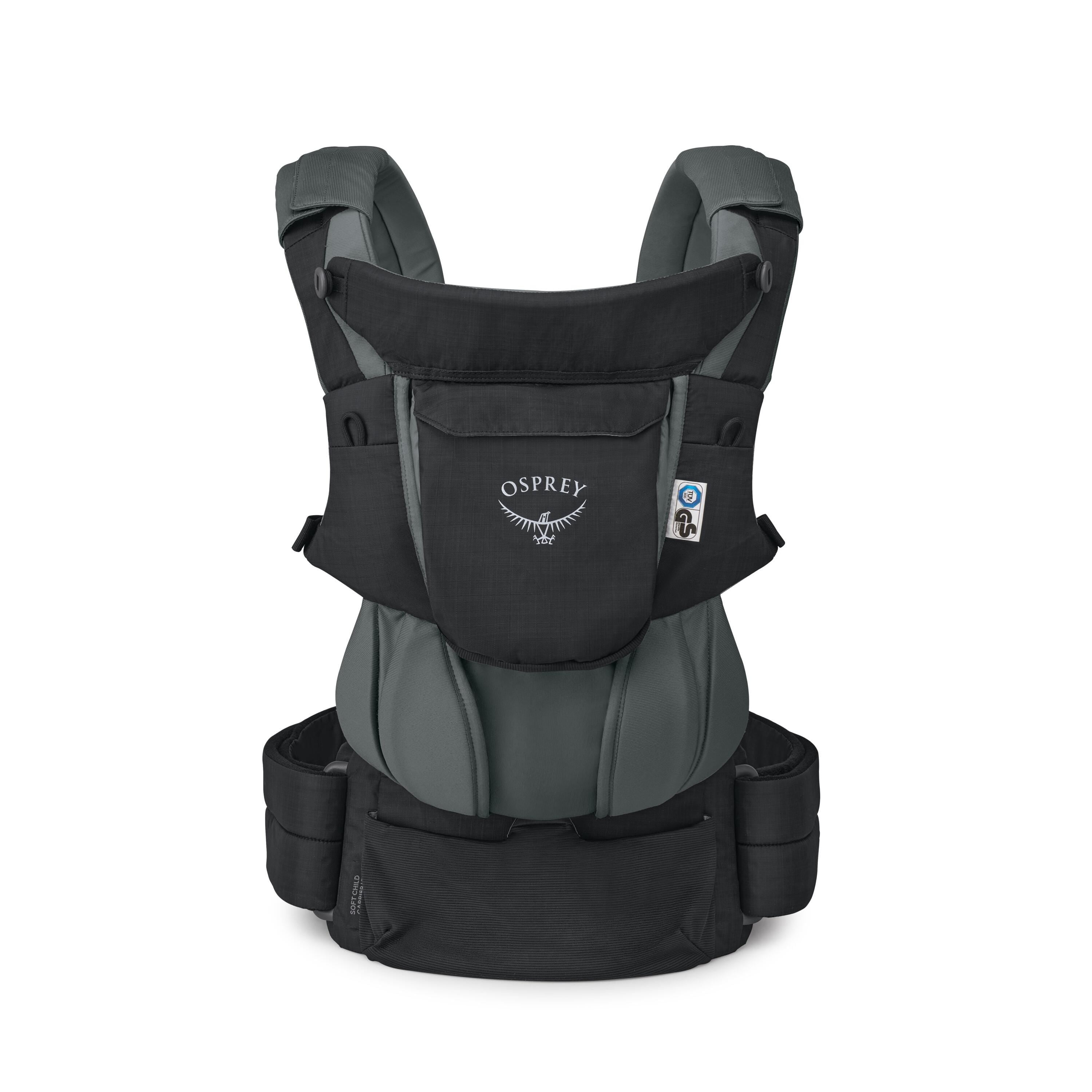 Osprey Poco Soft Child Carrier LT Extended Fit in Black — front view