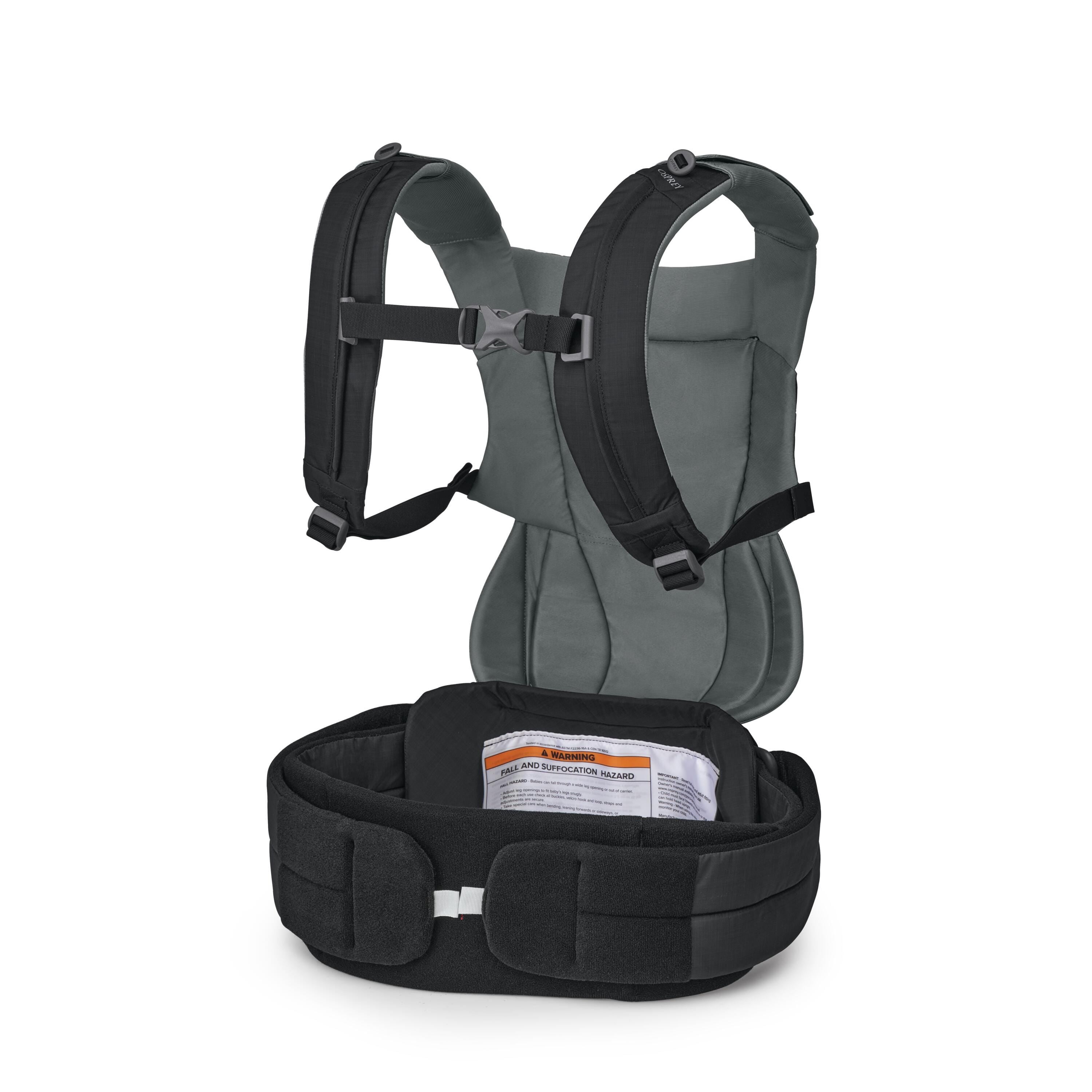 Osprey Poco Soft Child Carrier LT Extended Fit in Black — angle view 3