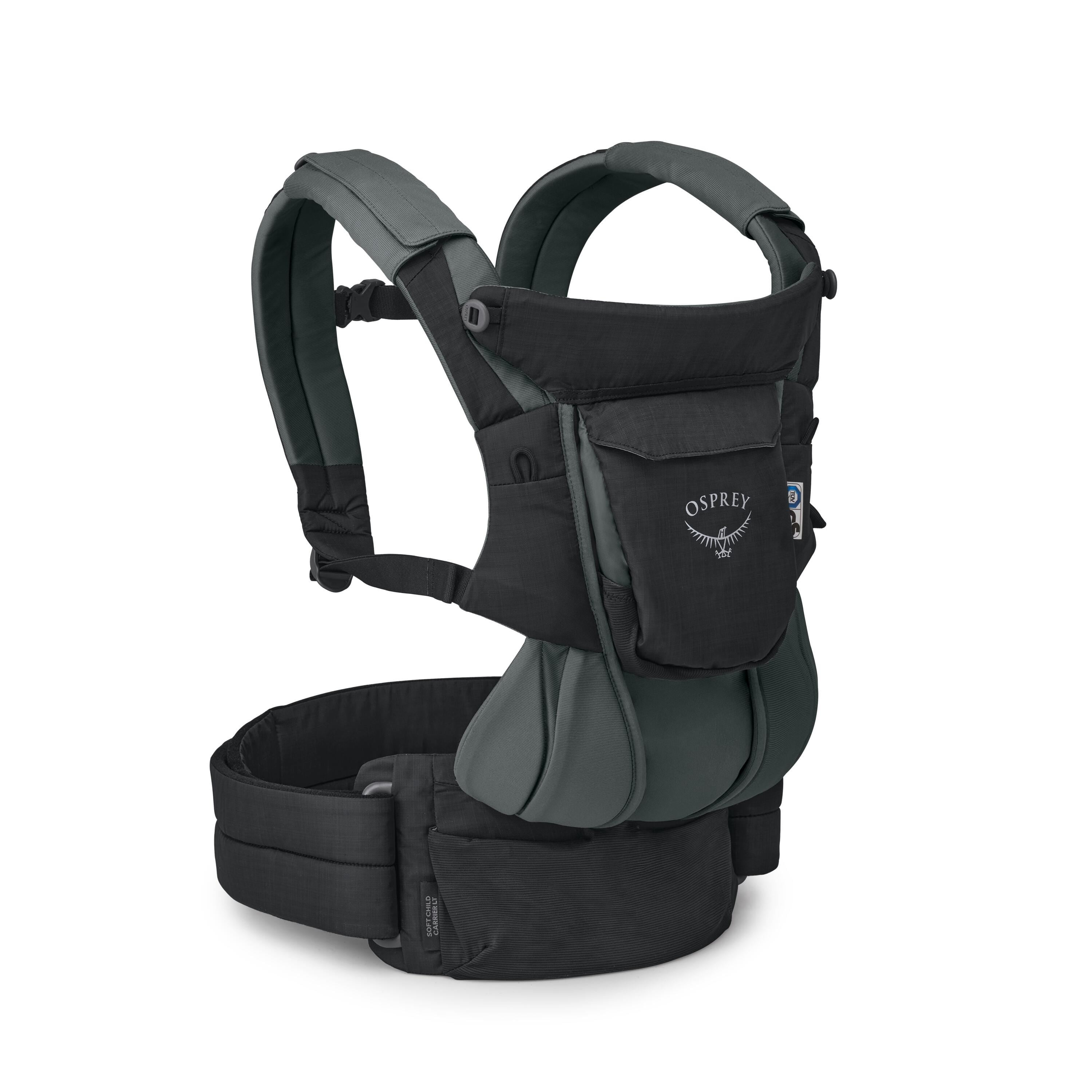 Osprey Poco Soft Child Carrier LT Extended Fit in Black — angle view 2