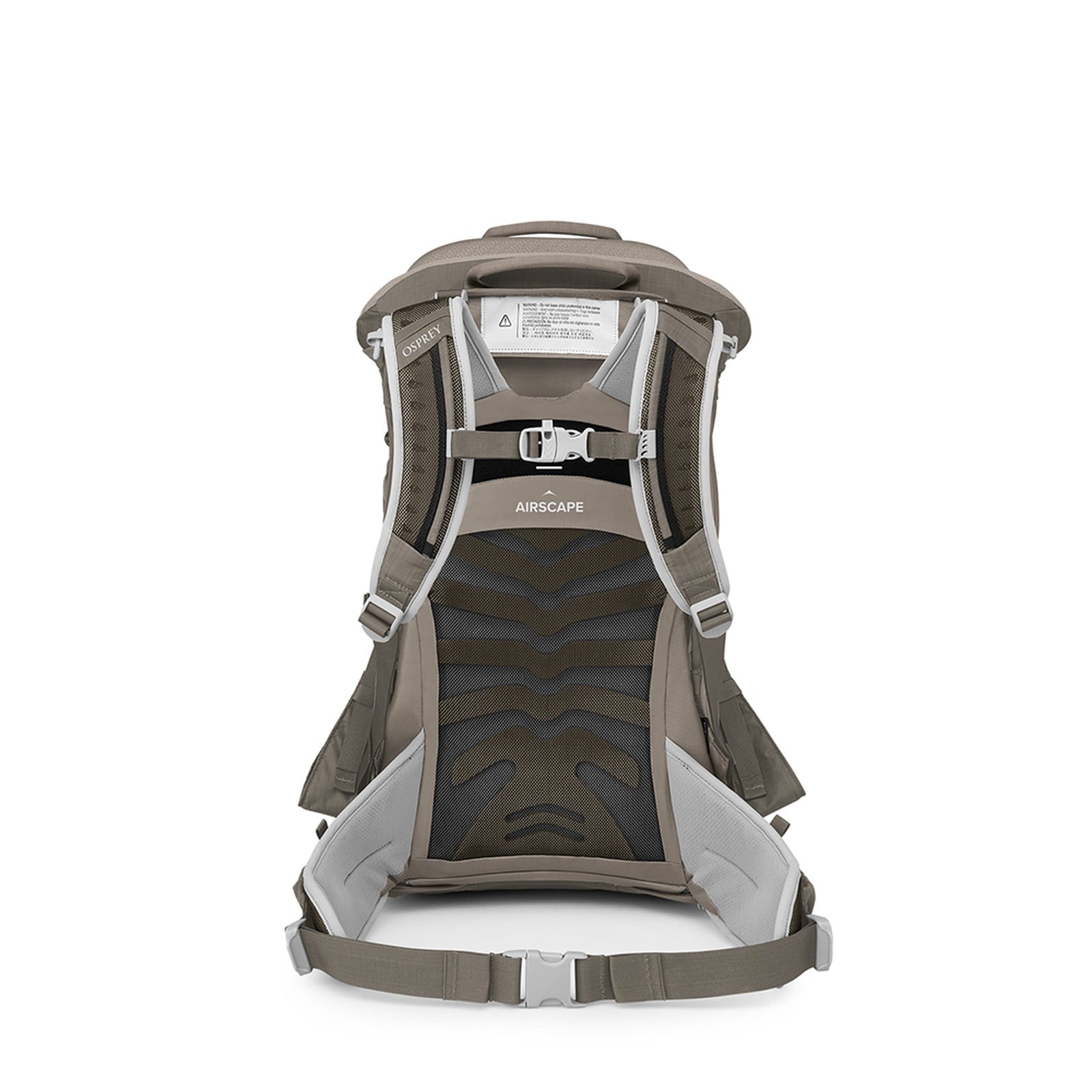 Osprey Poco LT Child Carrier 25L in Tan Concrete — back view