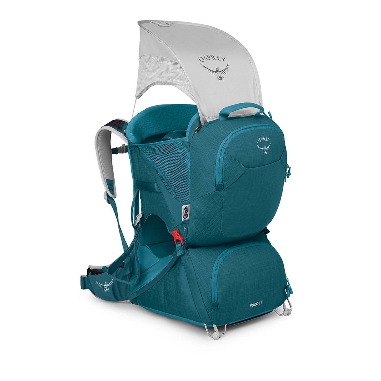Osprey Poco LT Child Carrier 25L in Deep Peyto — angle view 4