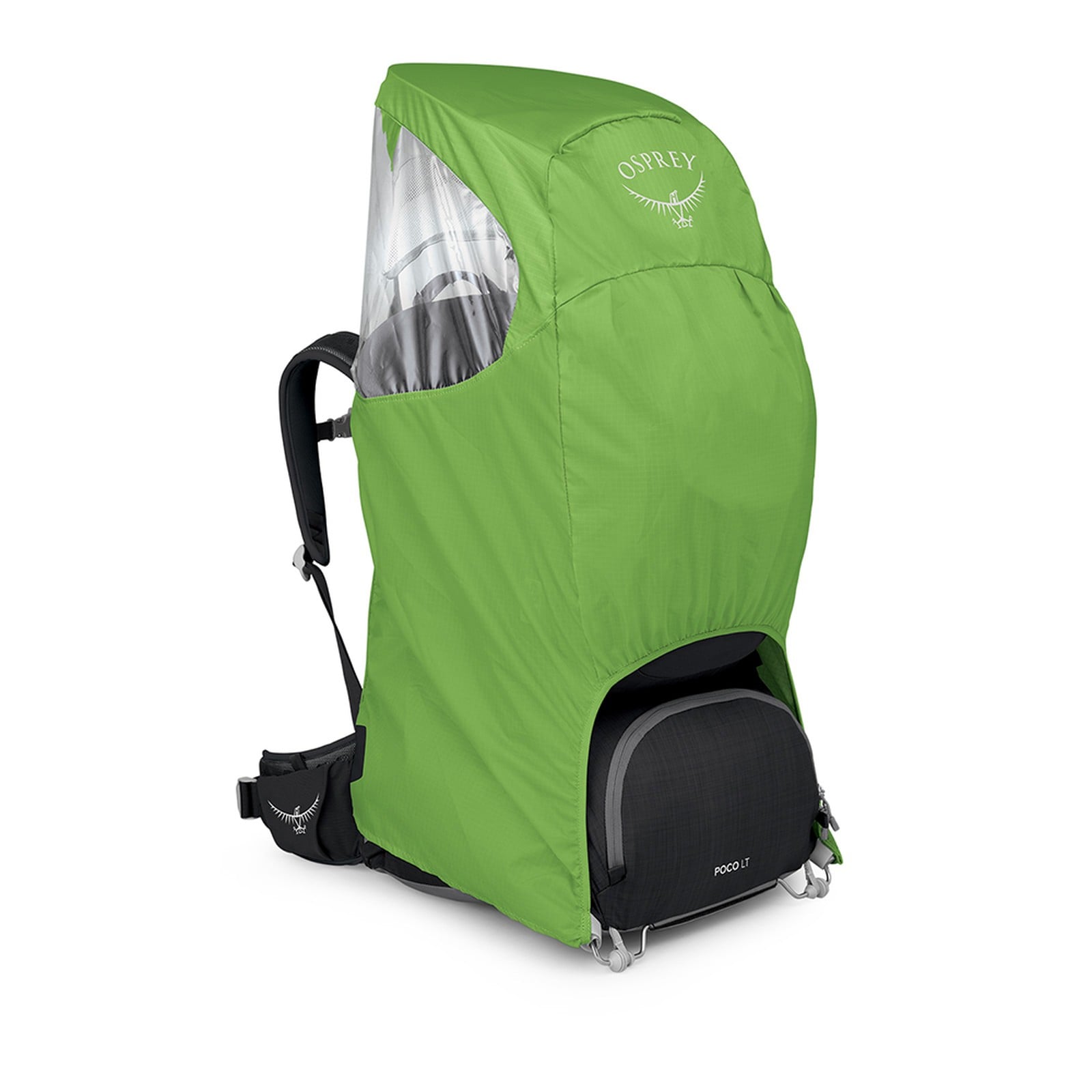 Osprey Poco LT Child Carrier 25L in Black — angle view 3