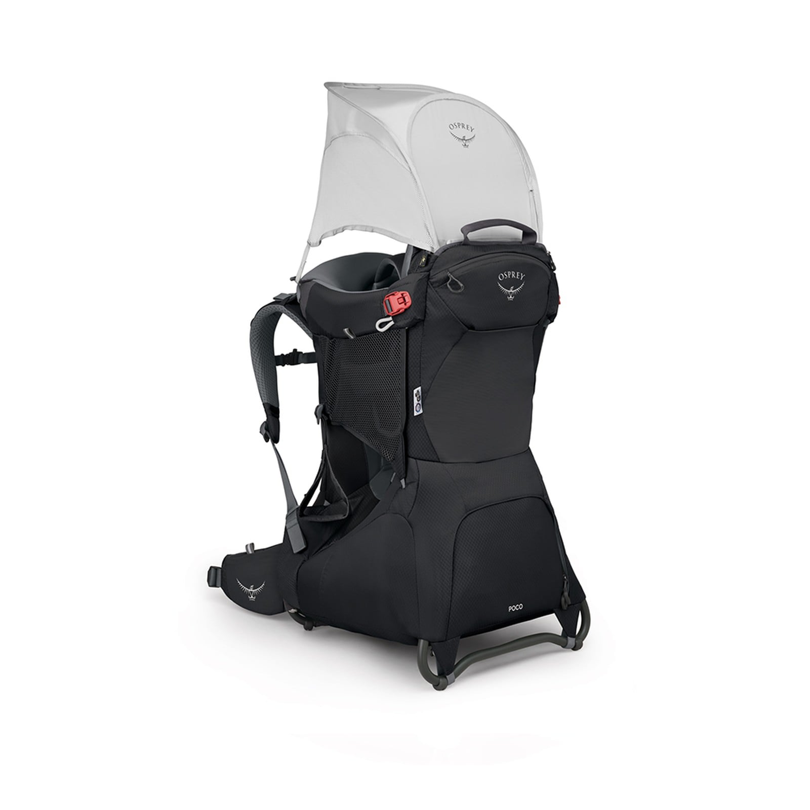 Osprey Poco Child Carrier 24L in Black — angle view 6