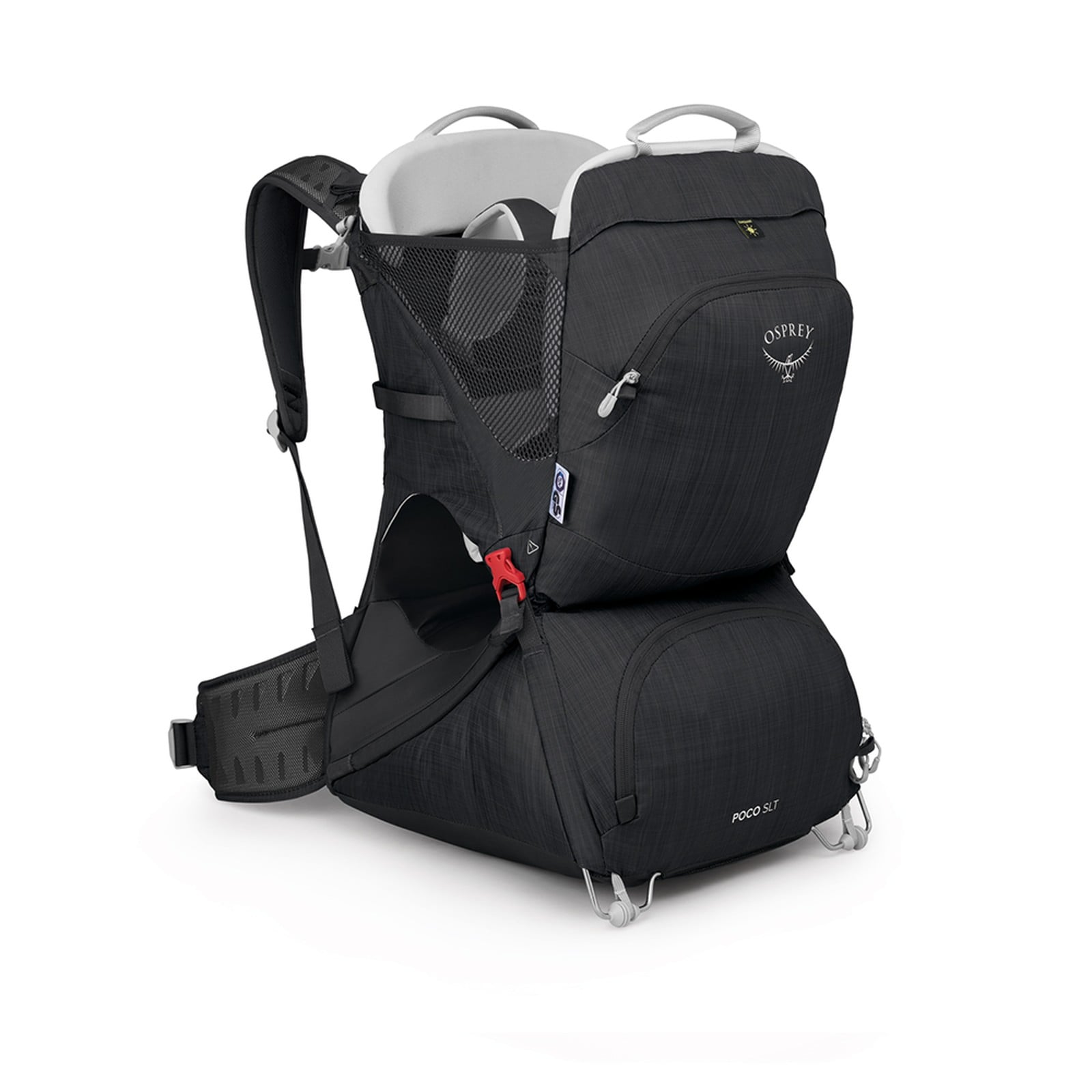 Osprey Poco SLT Child Carrier 22L in Black — angle view 2