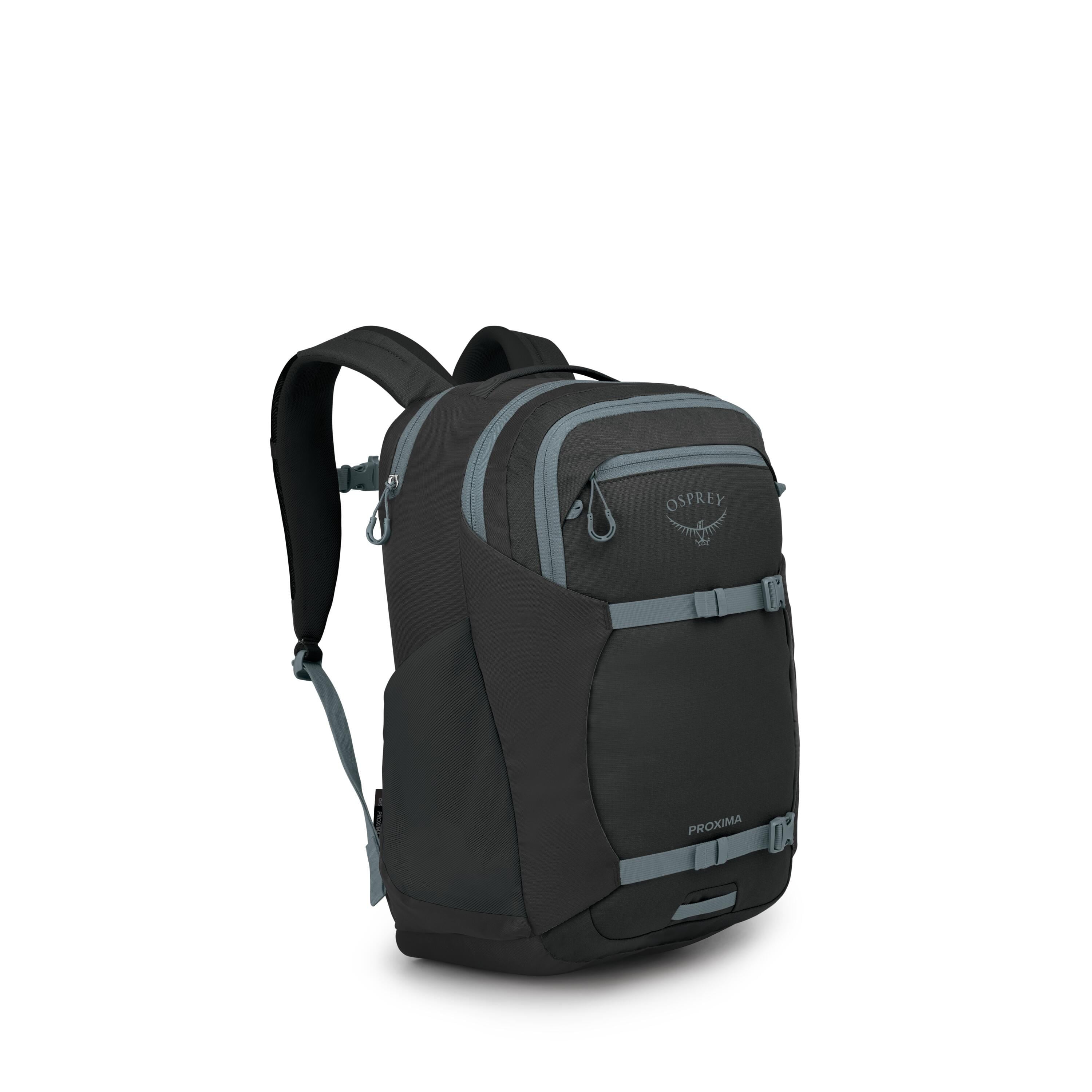 Osprey Proxima Backpack 30L in Black-Shale Grey — front view # color_Black-Shale Grey