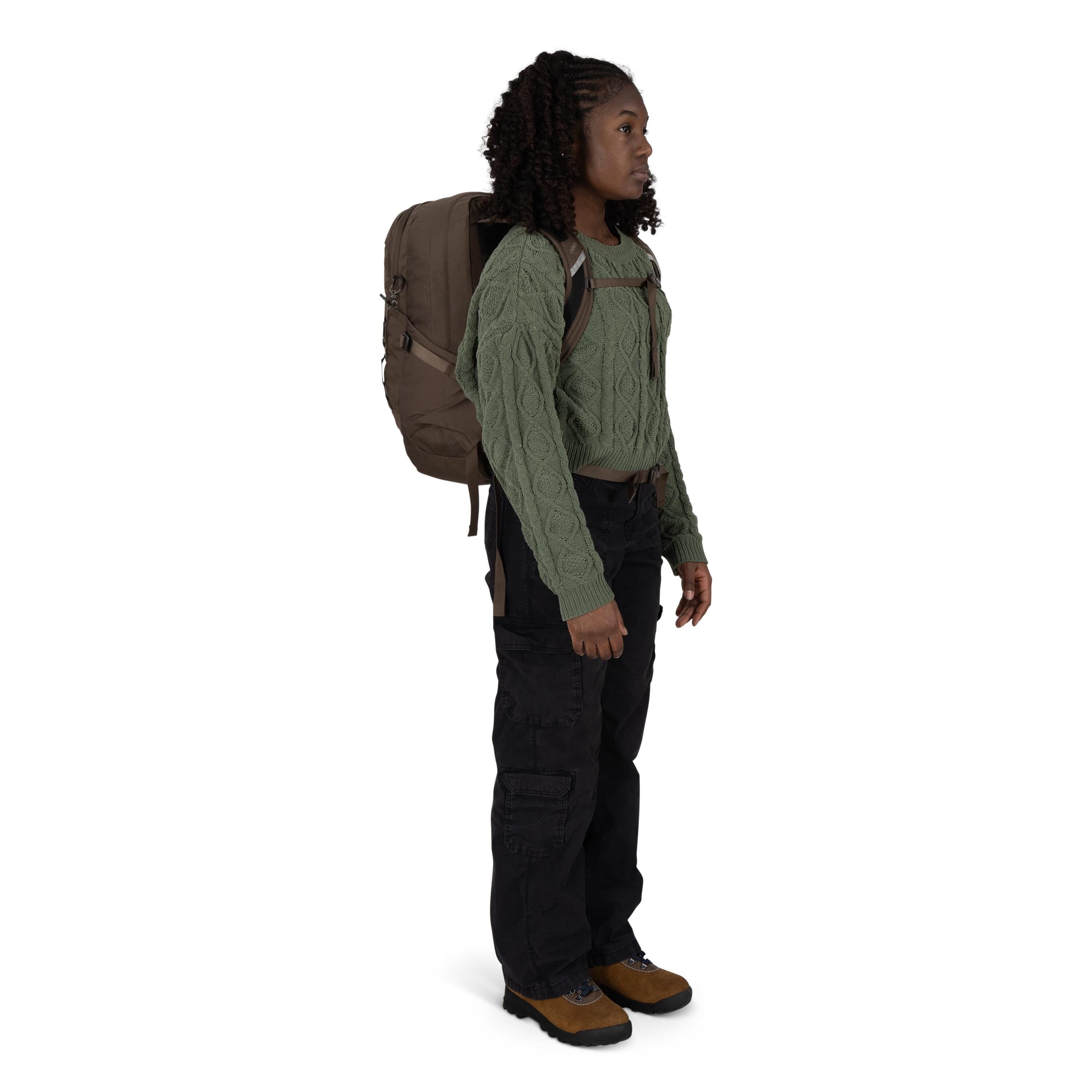 Osprey Quasar Driftshade Laptop Backpack 26L in Truffle Brown — lifestyle