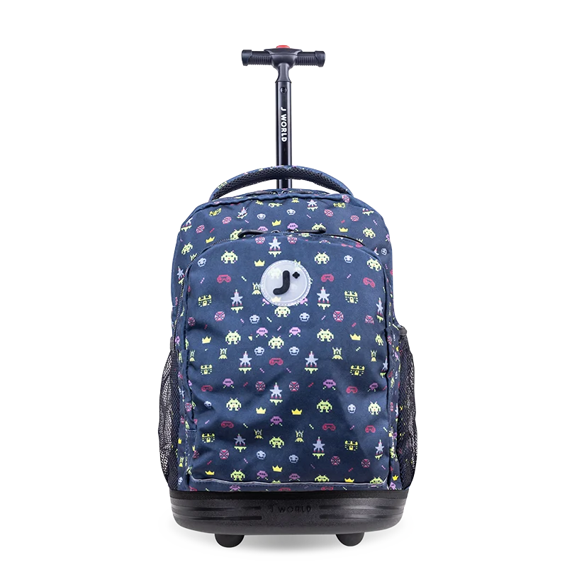 J World Sunny Rolling Backpack (17 Inch) in Game — front view # color_Game