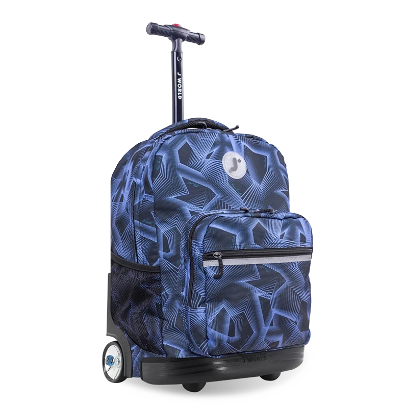 J World Sunrise Rolling Backpack (18 Inch) in Disco — angle view 2 # color_Disco
