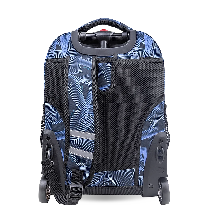 J World Sunrise Rolling Backpack (18 Inch) in Disco — back view # color_Disco