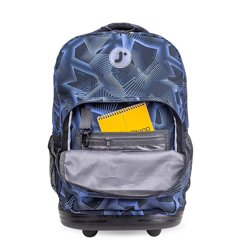 J World Sunrise Rolling Backpack (18 Inch) in Disco — detail view # color_Disco