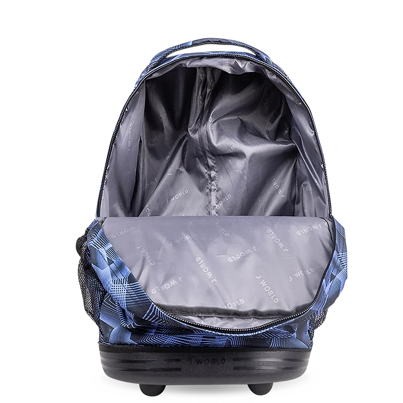 J World Sunrise Rolling Backpack (18 Inch) in Disco — interior view # color_Disco