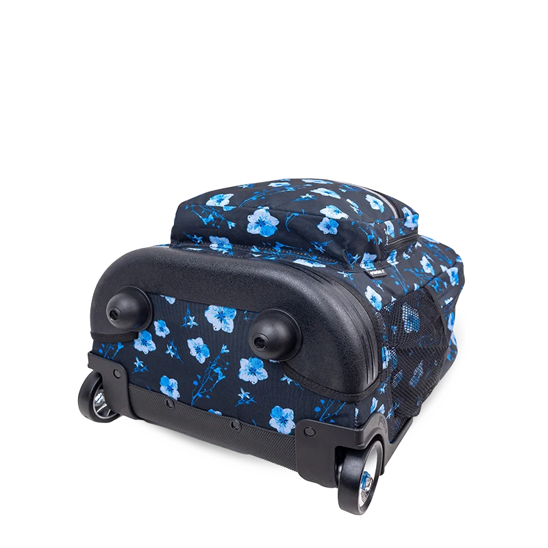J World Sunrise Rolling Backpack (18 Inch) in Night Bloom — angle view 3 # color_Night Bloom