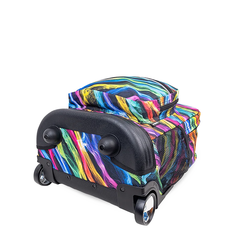 J World Sunrise Rolling Backpack (18 Inch) in Quantum — angle view 3 # color_Quantum