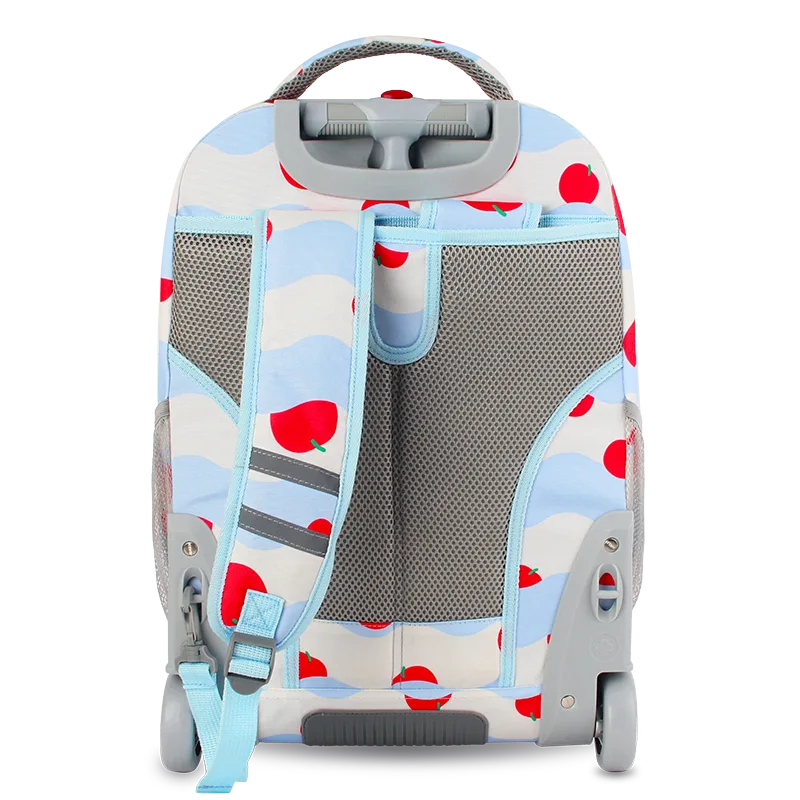 J World Sundance Laptop Rolling Backpack (20 Inch) in Floating Apple — back view # color_Floating Apple