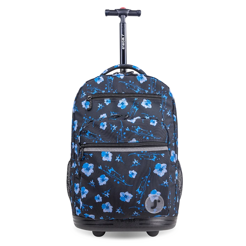J World Sundance Laptop Rolling Backpack (20 Inch) in Night Bloom — front view # color_Night Bloom