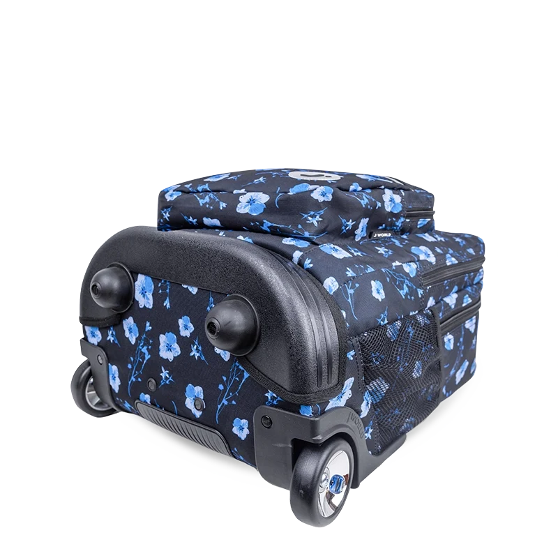 J World Sundance Laptop Rolling Backpack (20 Inch) in Night Bloom — angle view 3 # color_Night Bloom