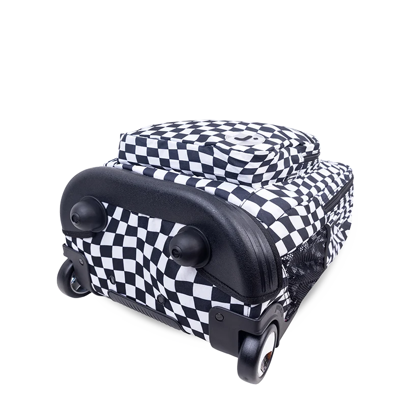 J World Sundance Laptop Rolling Backpack (20 Inch) in Wavy Checkers — angle view 3 # color_Wavy Checkers