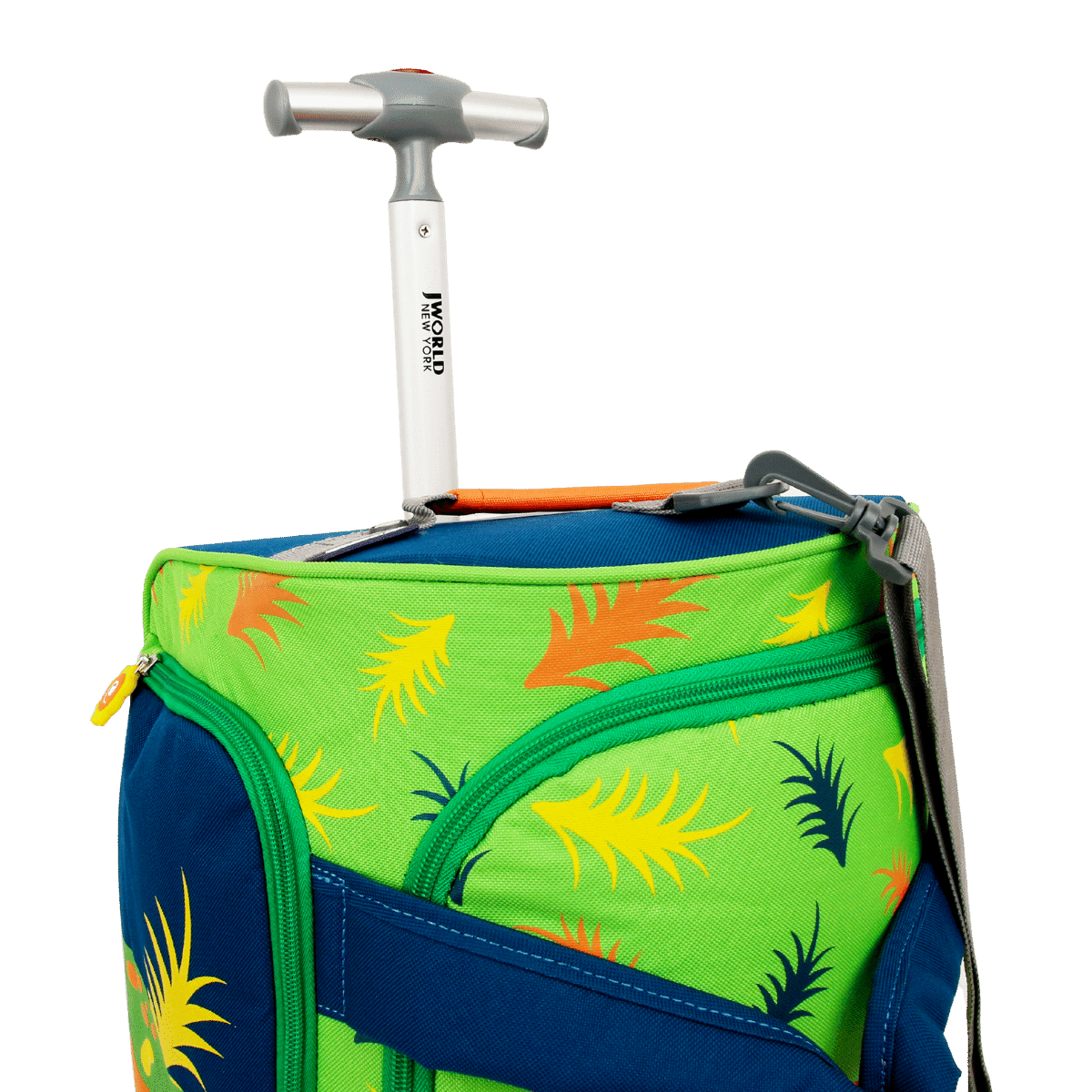 J World Kids' Rolling Duffel in Dino — detail view # color_Dino