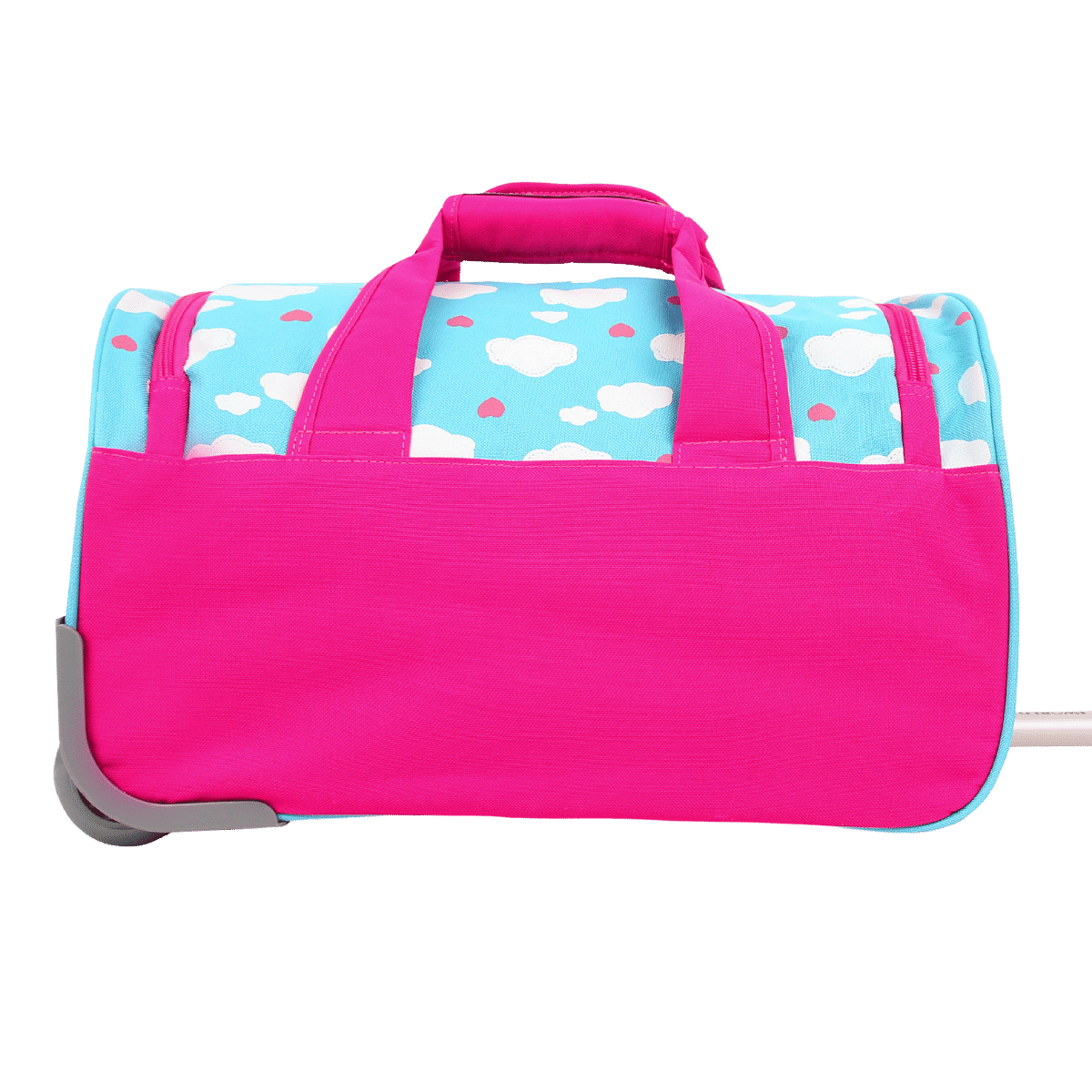 J World Kids' Rolling Duffel in Unicorn — back view # color_Unicorn