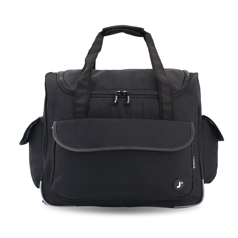 J World Donna Rolling Duffel Bag in Black — front view # color_Black