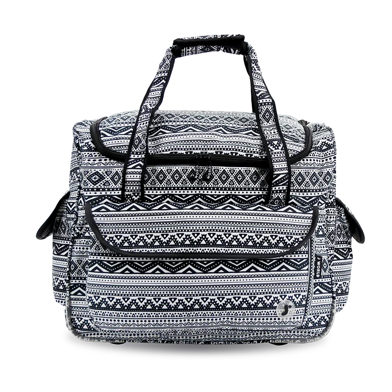 J World Donna Rolling Duffel Bag in Tribal — front view # color_Tribal