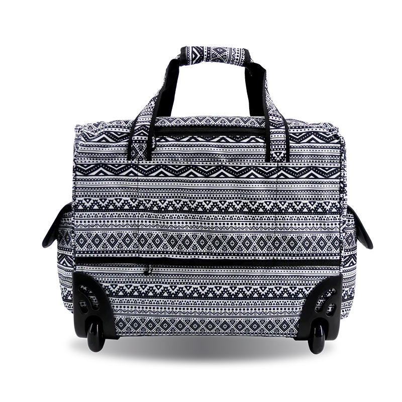 J World Donna Rolling Duffel Bag in Tribal — back view # color_Tribal