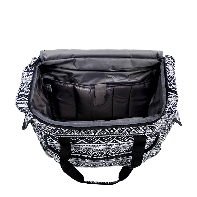 J World Donna Rolling Duffel Bag in Tribal — interior view # color_Tribal