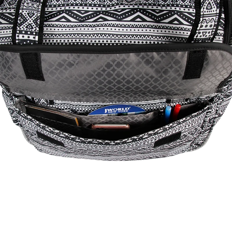 J World Donna Rolling Duffel Bag in Tribal — detail view # color_Tribal