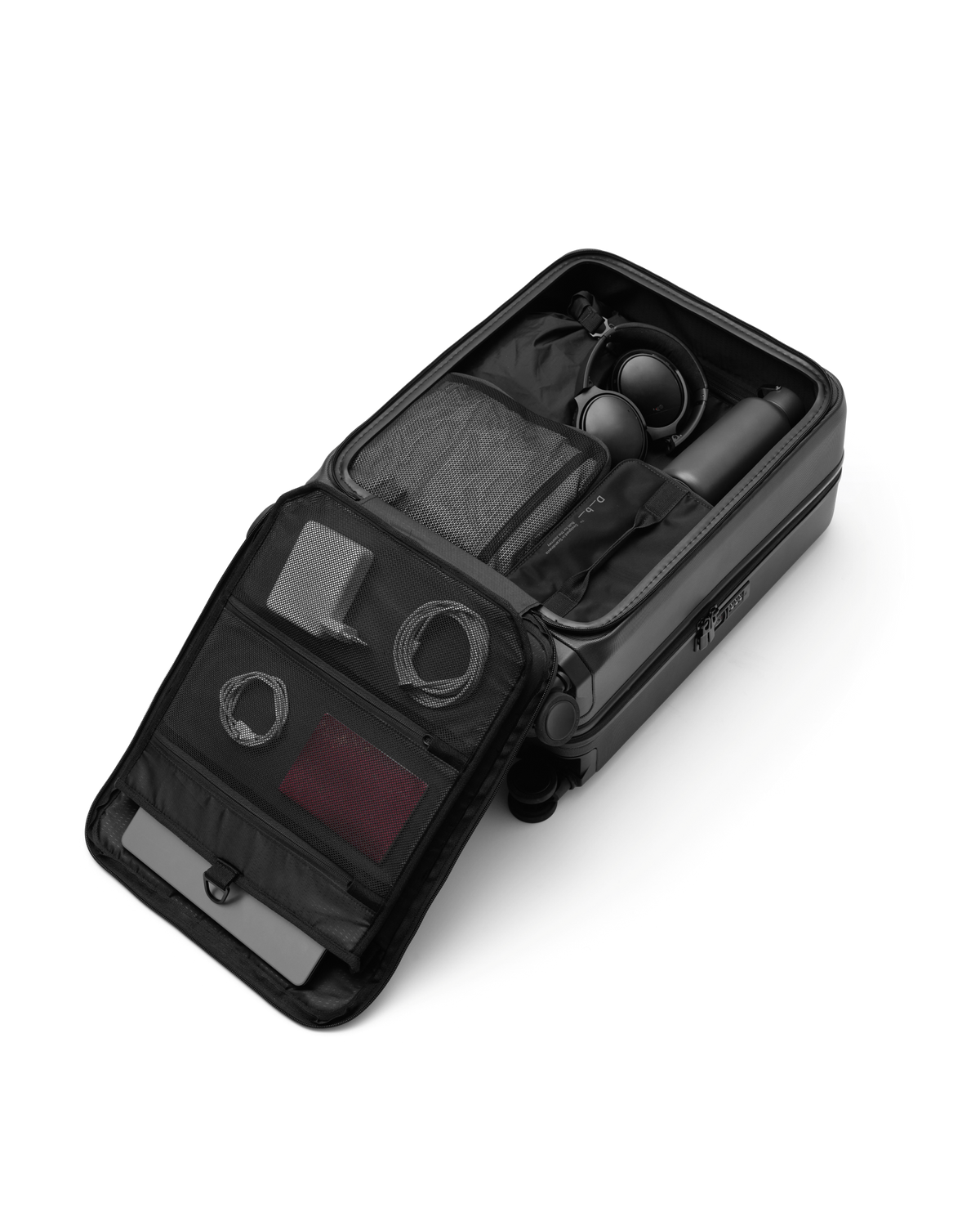 Db Journey Ramverk Front-access Carry-on in Black Out — interior view # color_Black Out