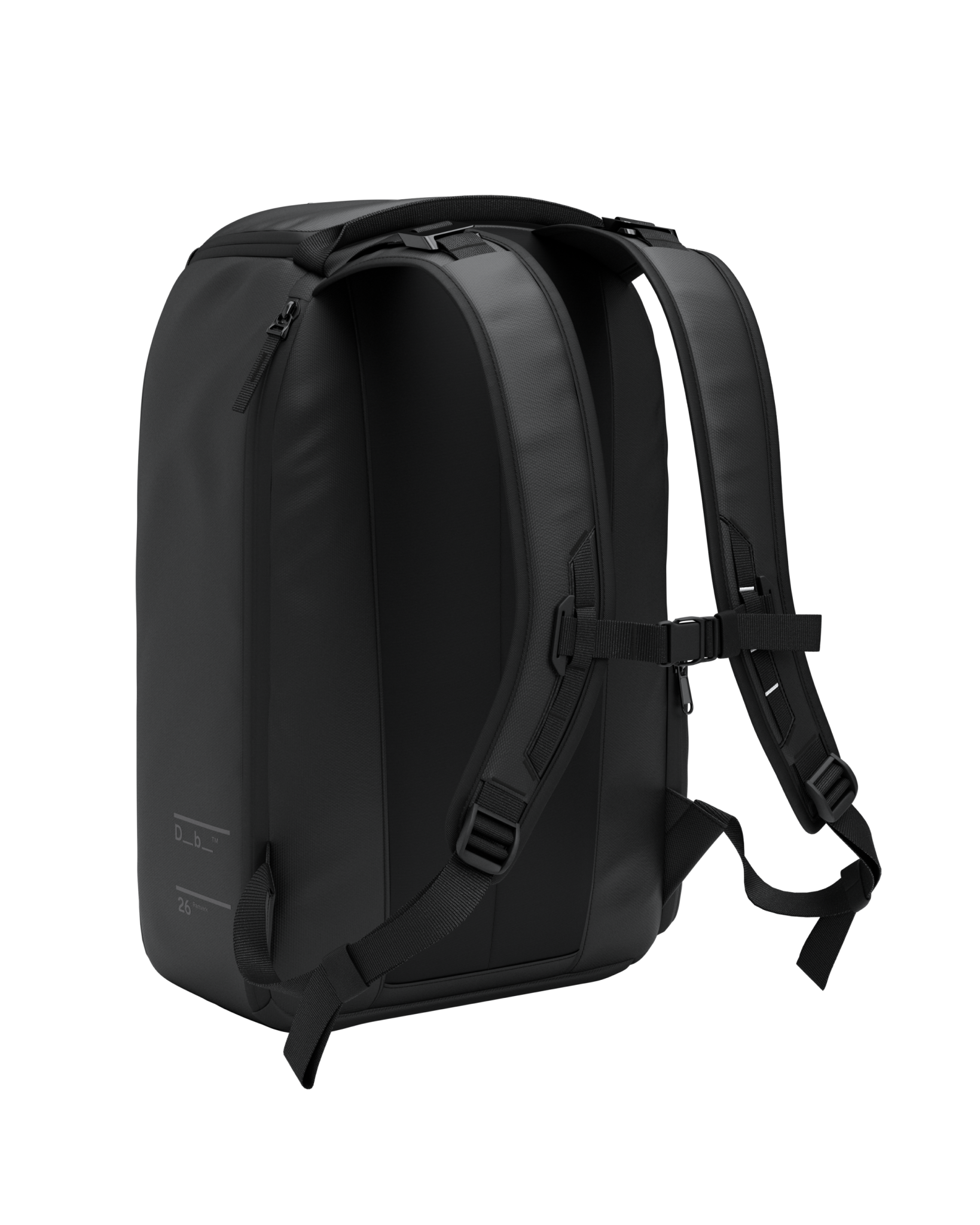 Db Journey Ramverk Backpack 26L in Black Out — back view # color_Black Out