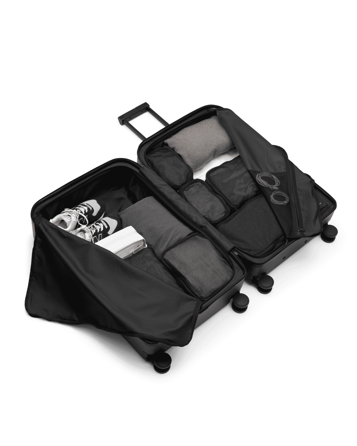 Db Journey Ramverk Check-in Luggage Large in Black Out — interior view 3 # color_Black Out