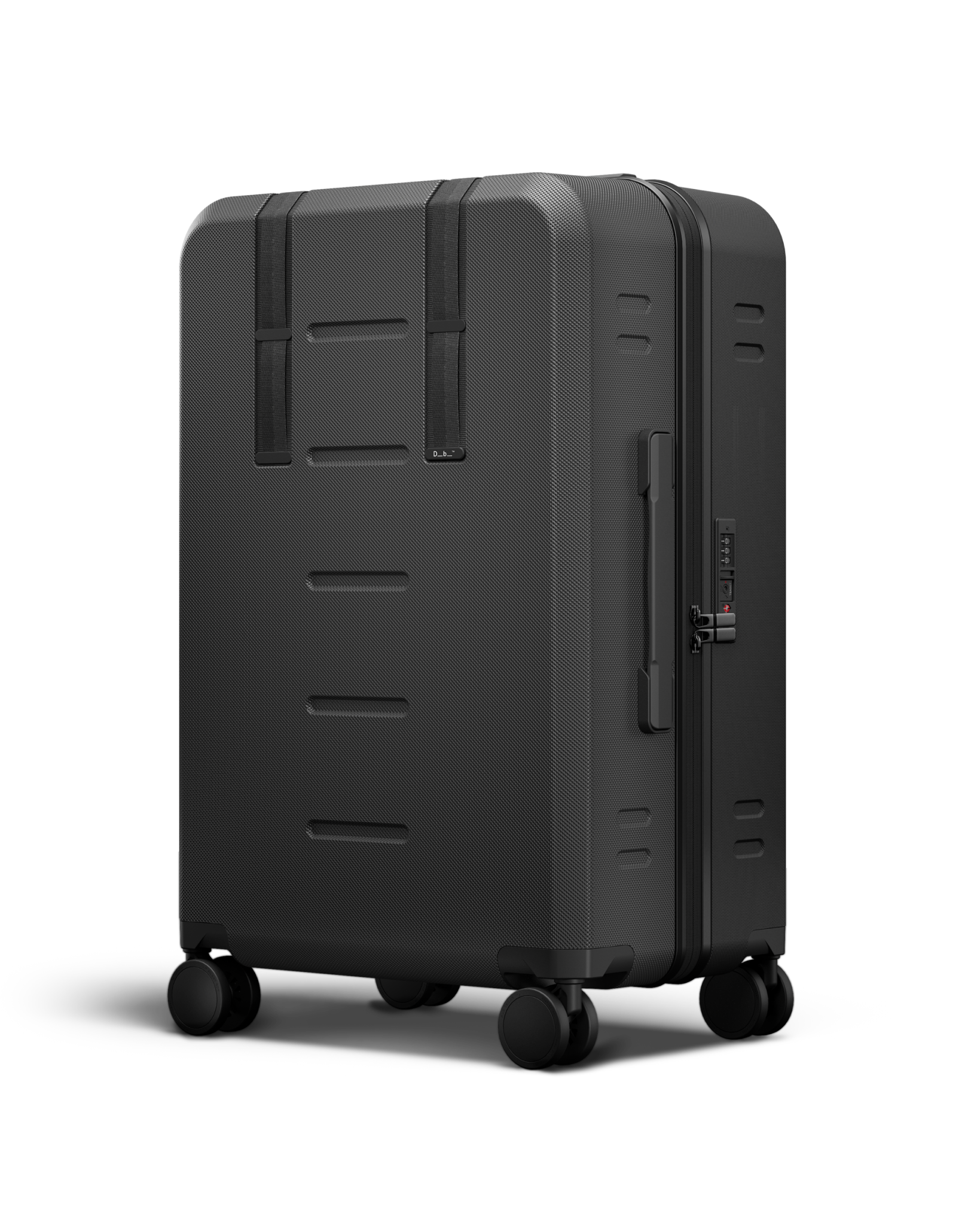 Db Journey Ramverk Check-in Luggage Medium in Black Out — angle view 2 # color_Black Out
