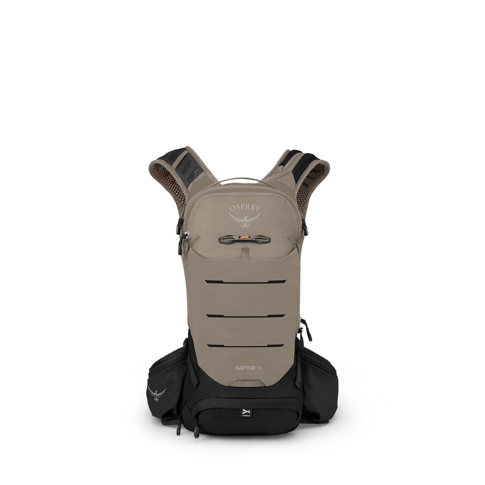 Osprey Raptor 10 Bike Hydration Pack 10L in Pediment Grey — front view