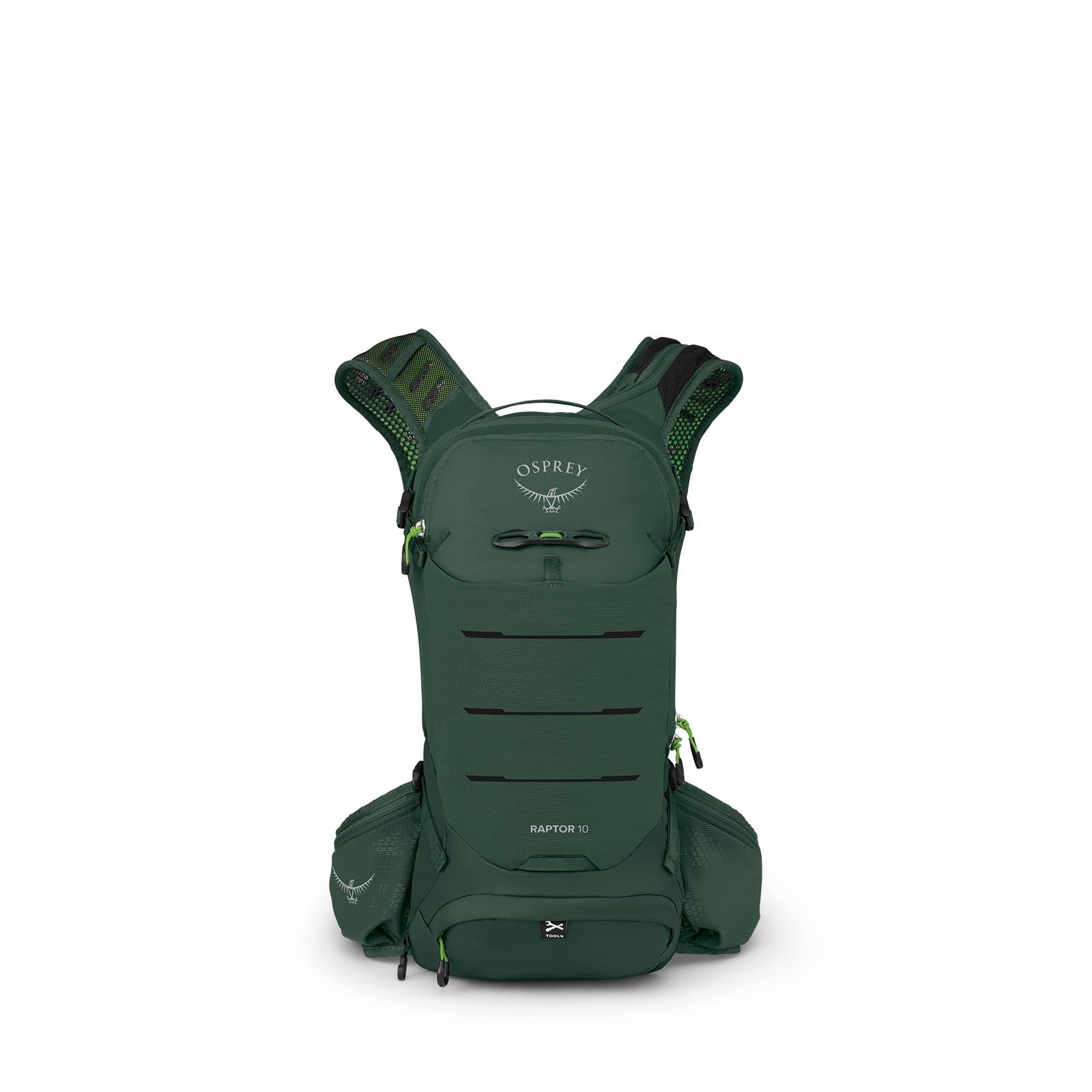Osprey Raptor 10 Bike Hydration Pack 10L in Tundra Green — front view