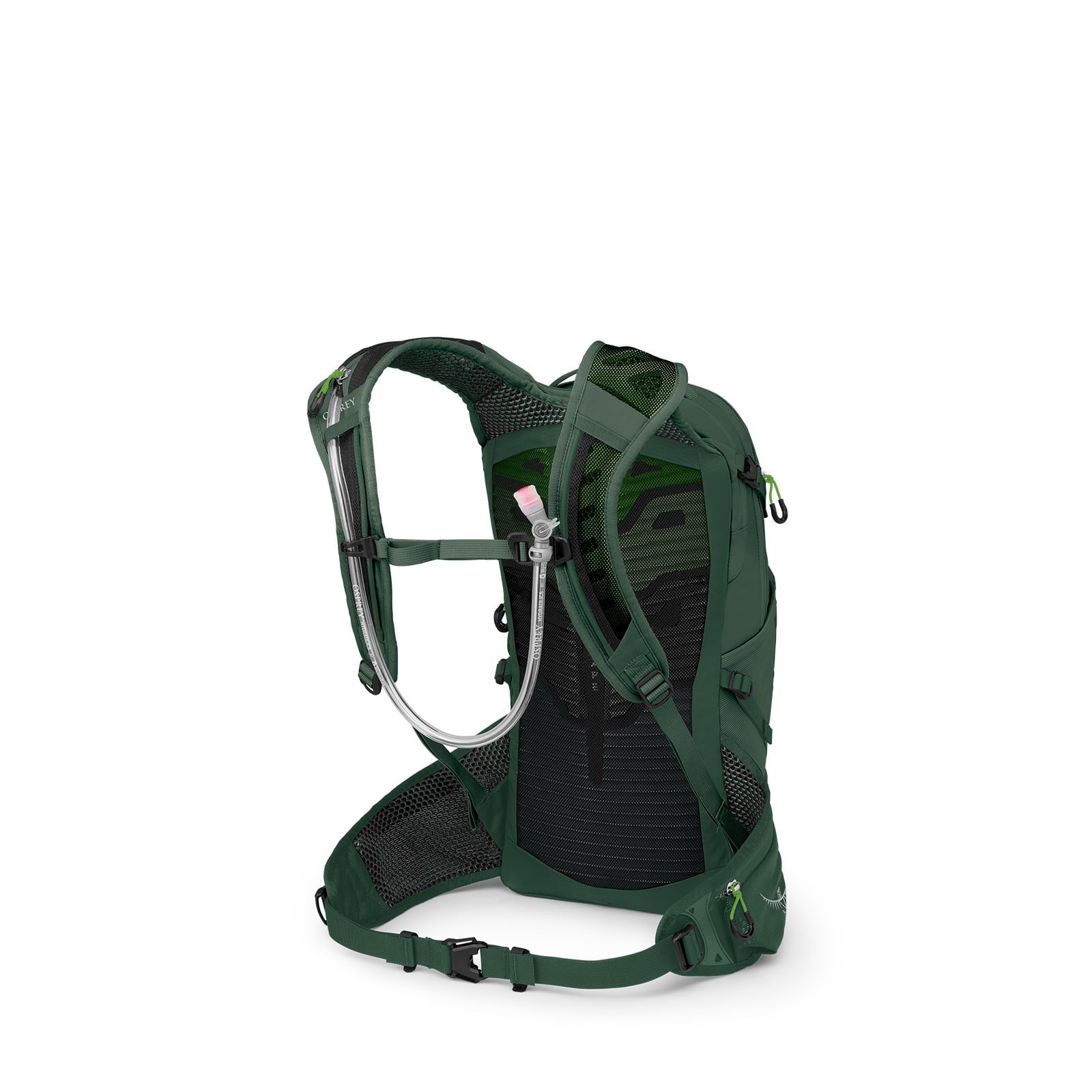 Osprey Raptor 14 Bike Hydration Pack 14L in Tundra Green — angle view 3
