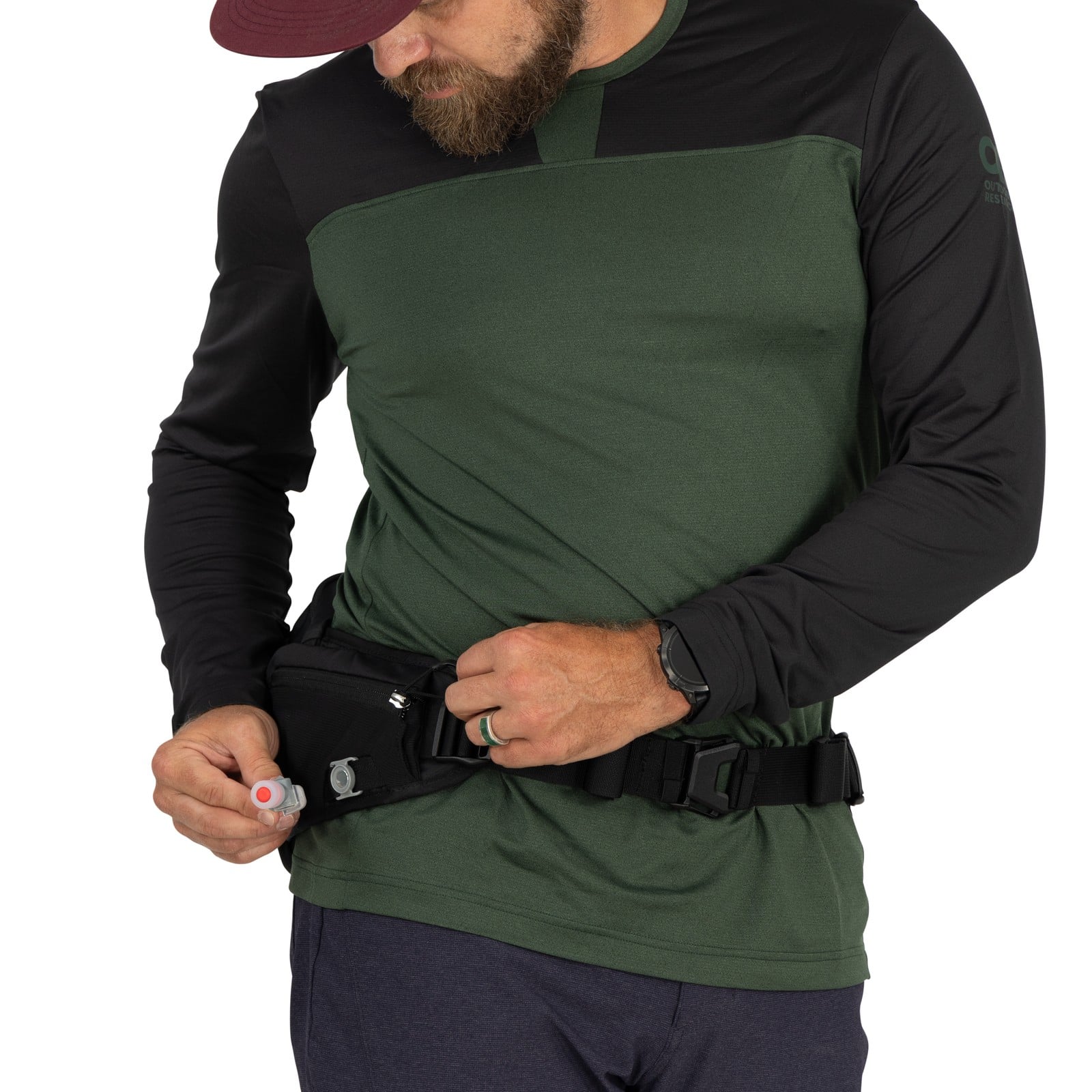 Osprey Raptor 4 Bike Hydration Lumbar Pack 4L in Black — detail view 3