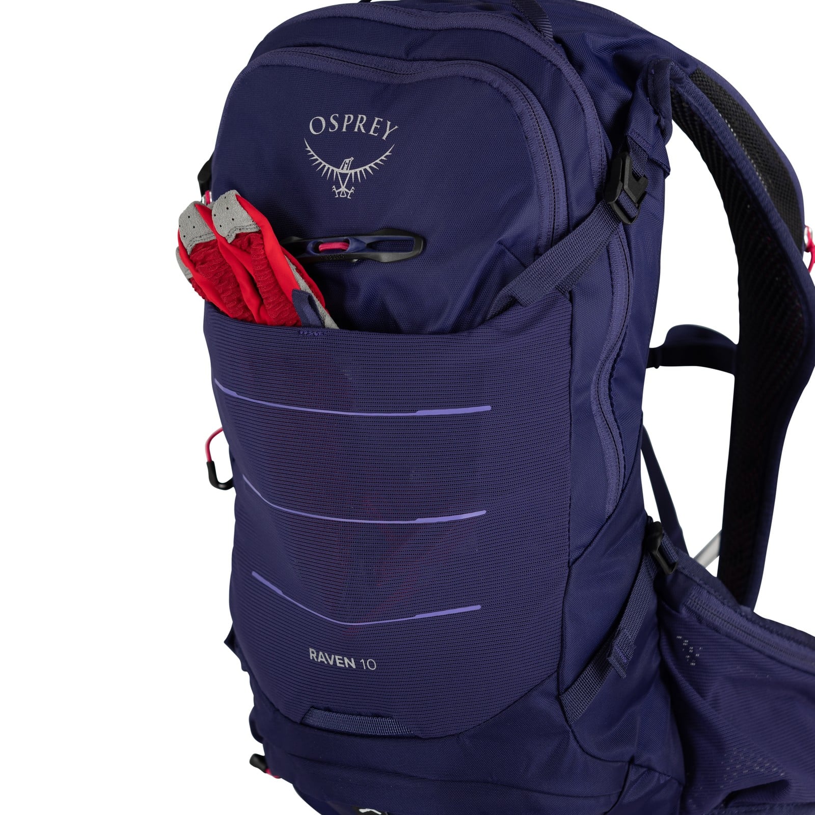 Osprey Raven 10 Women's Bike Hydration Pack 10L in Deep Fig — detail view 2