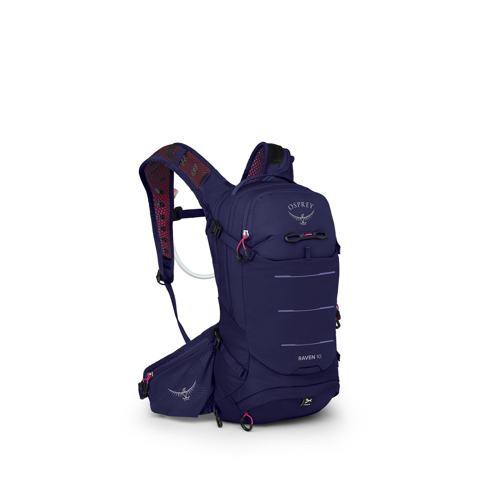Osprey Raven 10 Women's Bike Hydration Pack 10L in Deep Fig — angle view 2