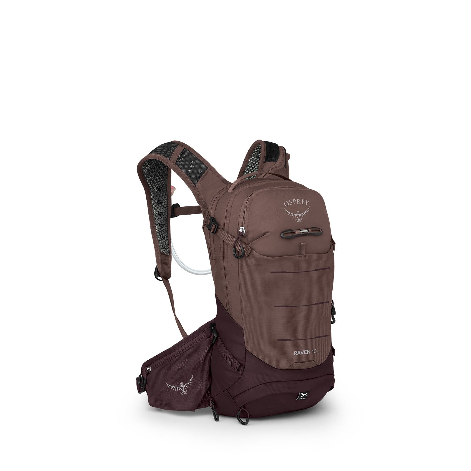 Osprey Raven 10 Women's Bike Hydration Pack 10L in Magma Brown — angle view 2