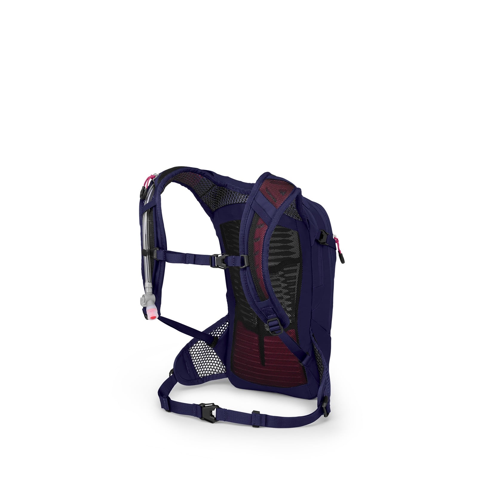 Osprey Raven Jr Kids Bike Hydration Pack 5L in Deep Fig — angle view 3